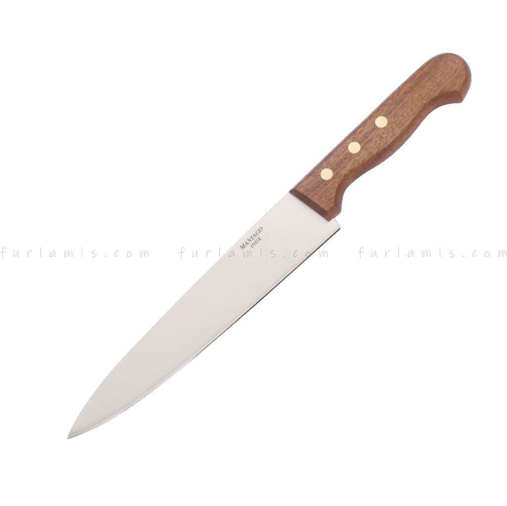 Hongu Coltello da cucina in Acciaio Manico Legno Utensili Posate Ma