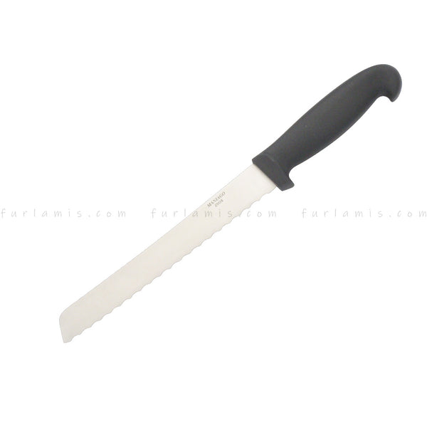 coltello da pane con manico in PP nero